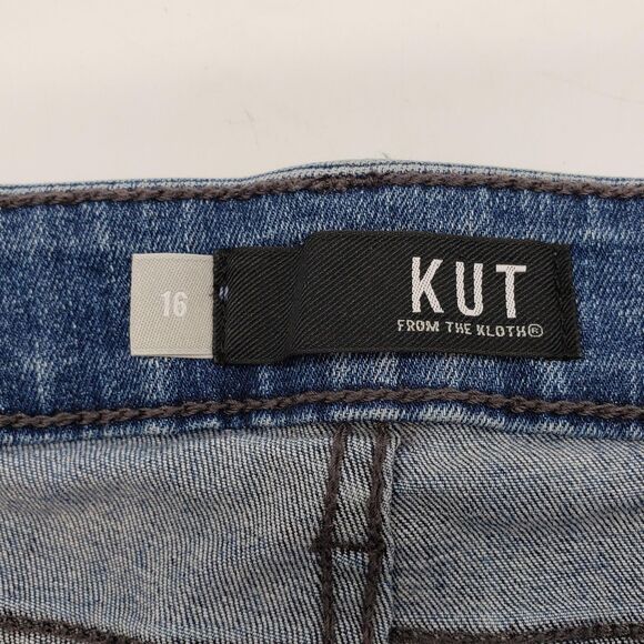 Kut From The Kloth Jeans Womens 16 Reese High Rise Ankle Straight Distressed - Picture 5 of 12